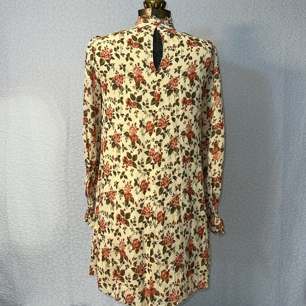 REFORMATION COTTAGCORE RUFFLED VARENNA FLORAL PRINT CREPE MINI DRESS XS - Picture 6 of 16